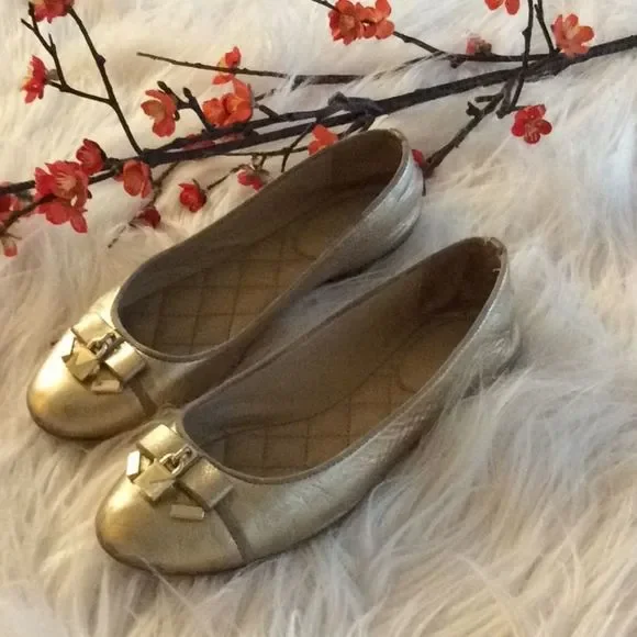 💞MICHAEL Michael KORS 💞golden flats - Picture 10 of 11